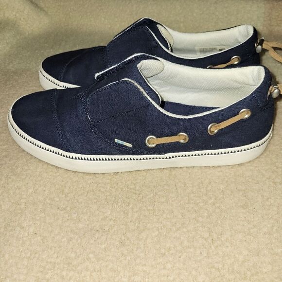 Toms Pasadena slip on shoes blue and white size 5.5. ^ - Picture 5 of 9